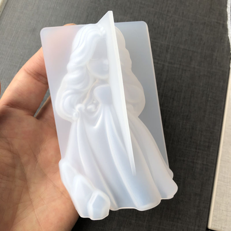 3d bonito princesa silicone ve - Candle Molds avaliação e preço
