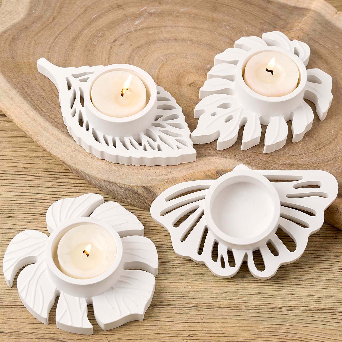 Folhas castiçal molde de silic - Candle Lighter avaliação e preço