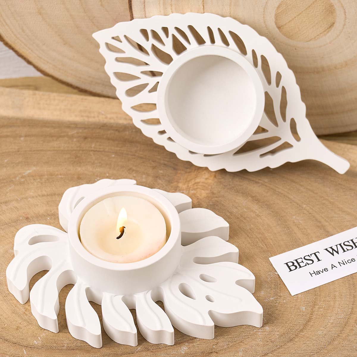 Folhas castiçal molde de silic - Candle Lighter avaliação e preço